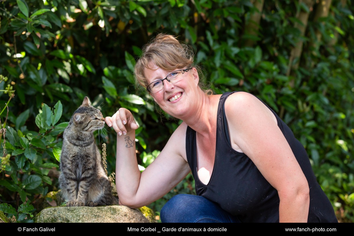 Emmanuelle Corbel, garde d'animaux à domicile.