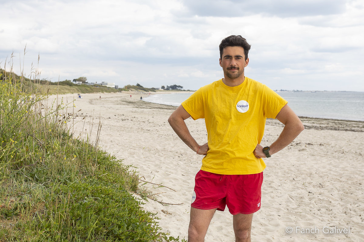 Corentin François, jeune sauveteur-nageur de Lorient-Agglomération _ Kerguelen