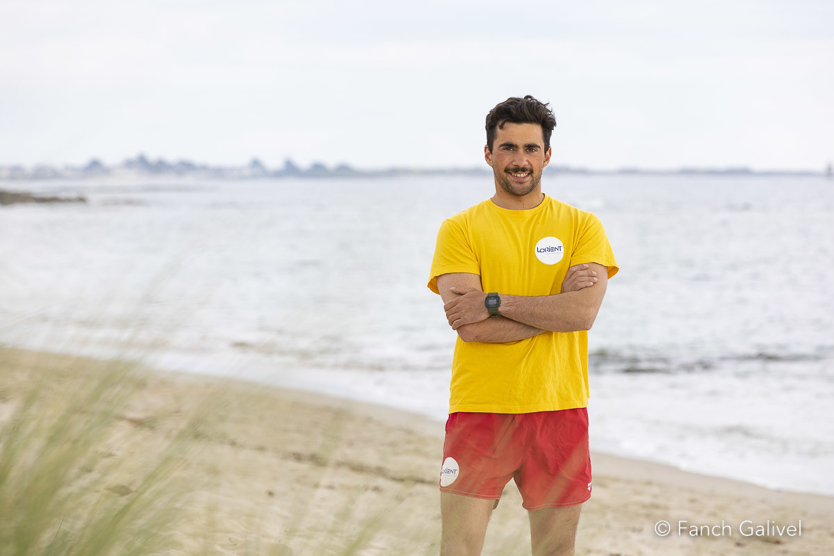 Corentin François, jeune sauveteur-nageur de Lorient-Agglomération _ Kerguelen