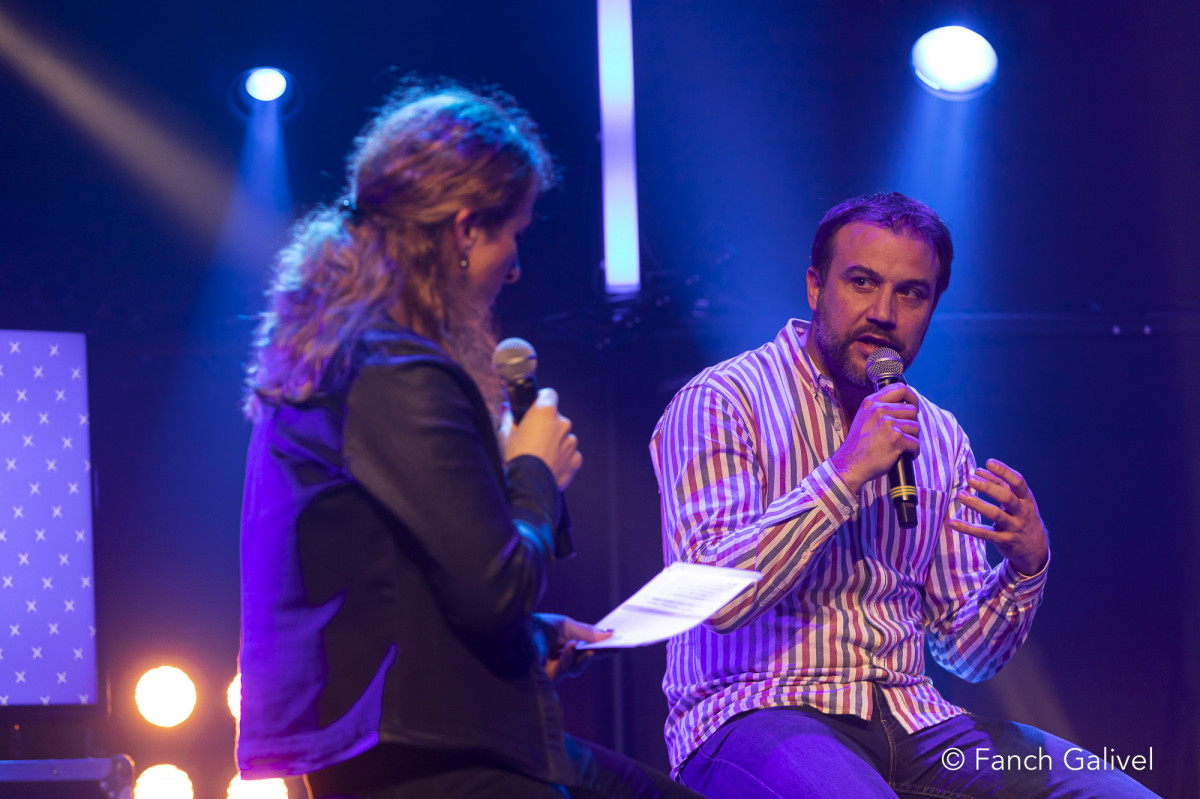 Marc Boutruche lors de l'enregistrement de l'émission tv ayant pour thème le lancement de projet de territoire de Lorient Agglomération_L'hydrophone à Lorient