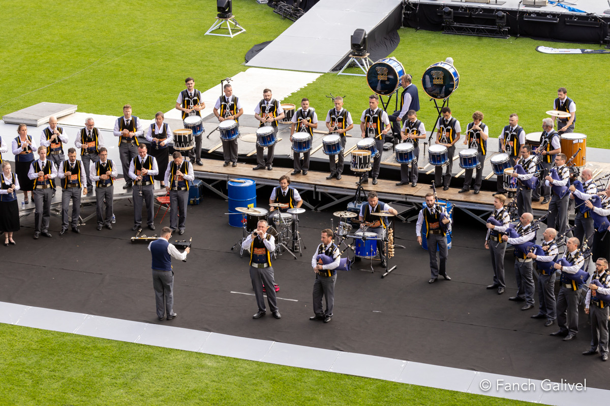 Championnat National des Bagadoù : 1e cat _ Bagad Kemper (Quimper)_Stade du Moustoir à Lorient