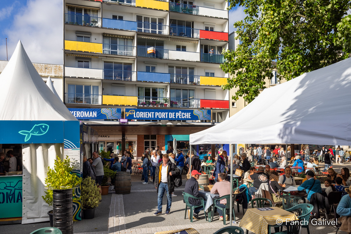 Place Paul Bert à Lorient durant le Festival Interceltique de Lorient