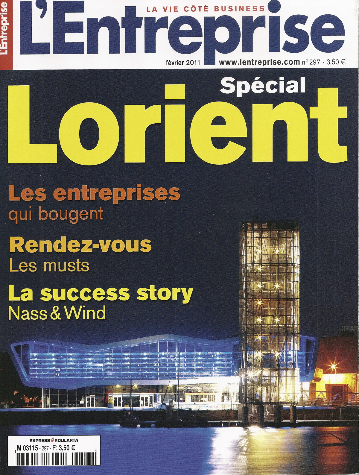 couverture du magazine Entreprise février 2011_ photo: Fanch Galivel