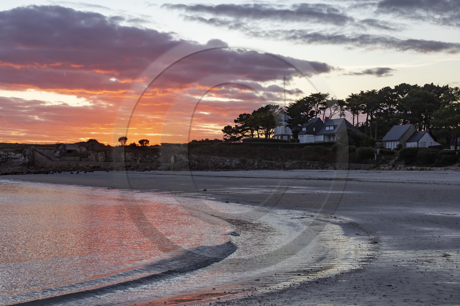 La plage de Ty Bihan et la pointe Saint Colomban à Carnac