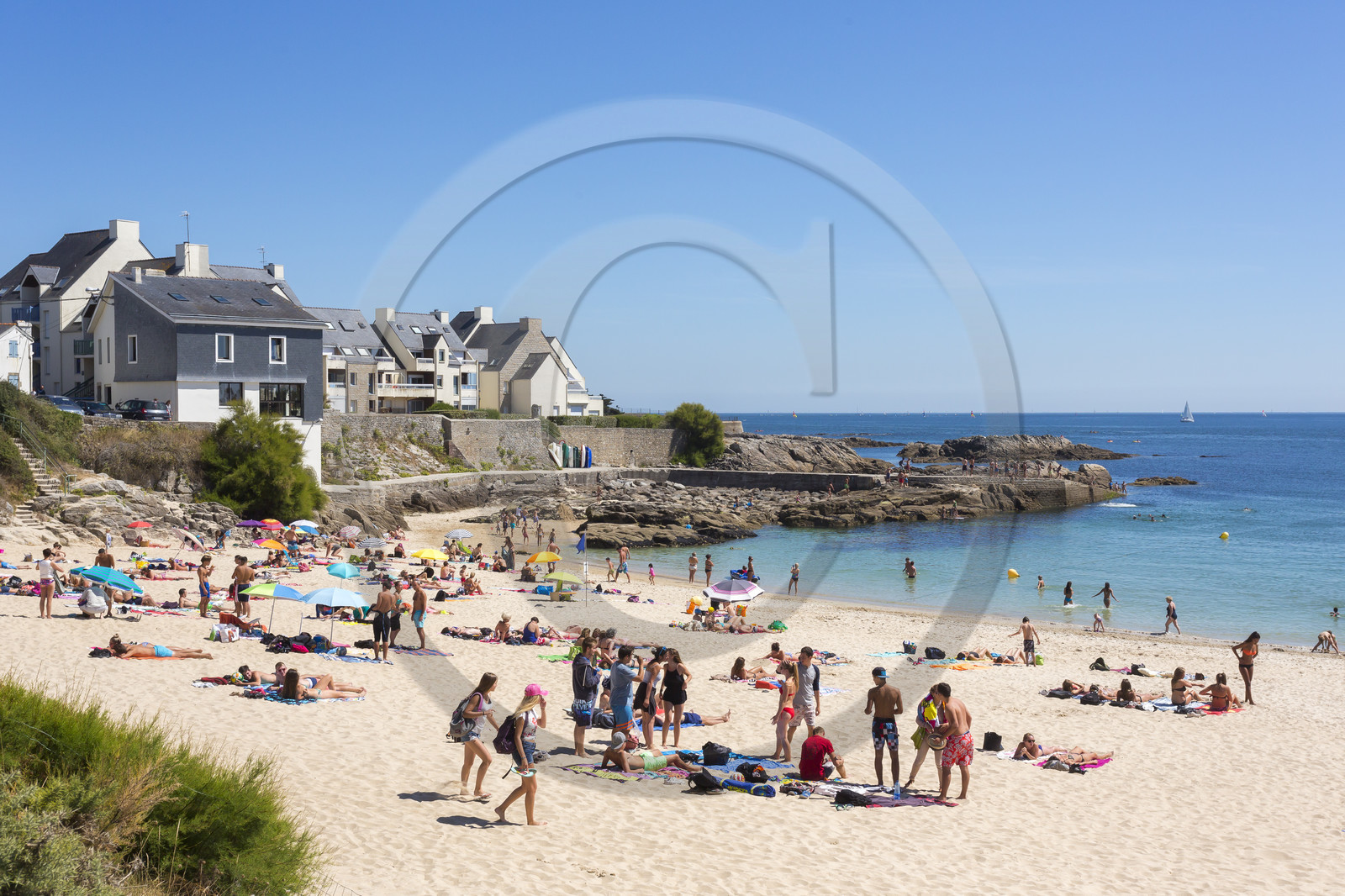 La plage du Pérello à Ploemeur.